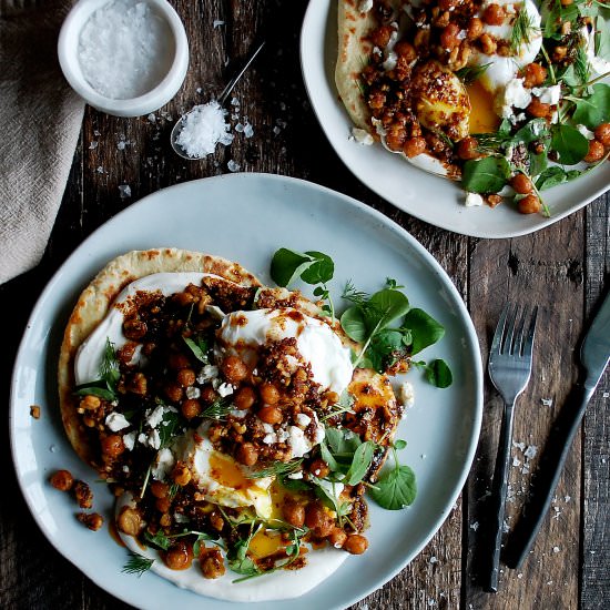 Turkish Eggs with Spiced Chickpeas