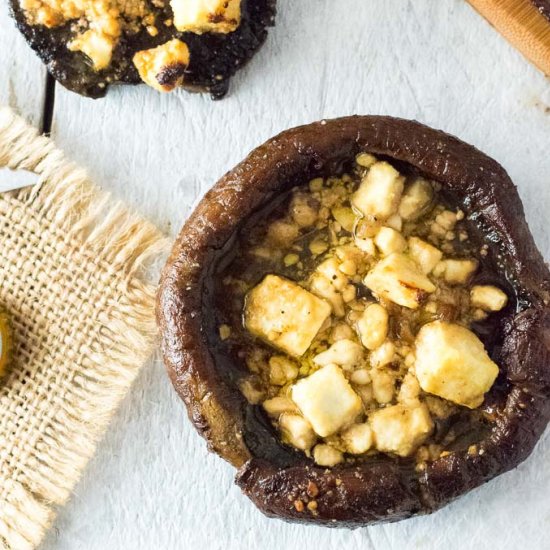 Balsamic & Feta Baked Portobellos