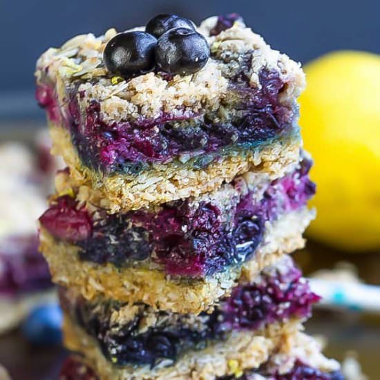 Lemon Blueberry Crumble Bars