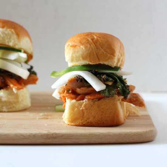 Kimchi Chicken Sliders