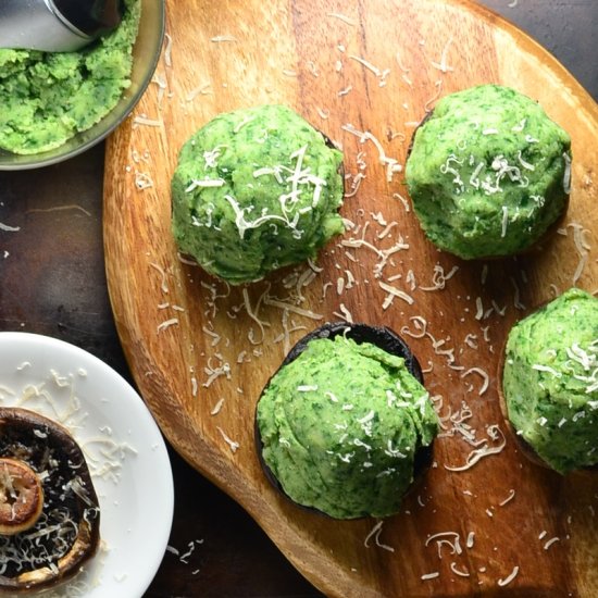 Mashed Potatoes+Spinach+Mushrooms