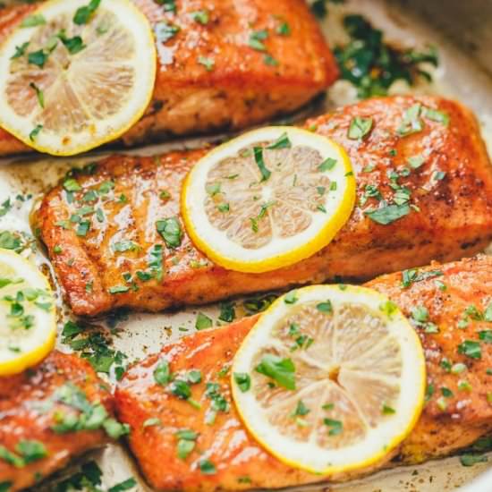 Pan Seared Salmon with Lemon Butter