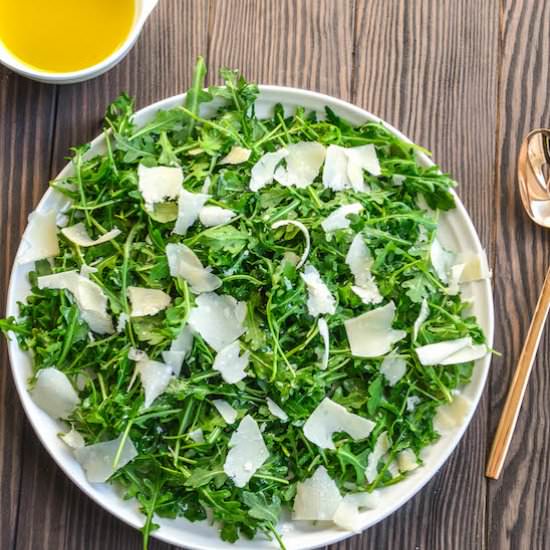 Arugula w Parmesan & Lemon Dressing