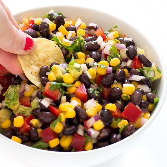 Avocado Corn Black Bean Salsa