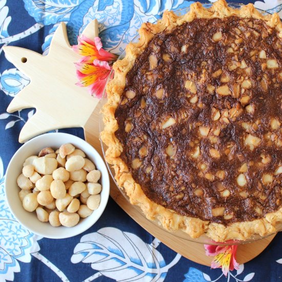 Coffee Caramel Macadamia Pie