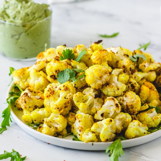 cauliflower & wild garlic sauce