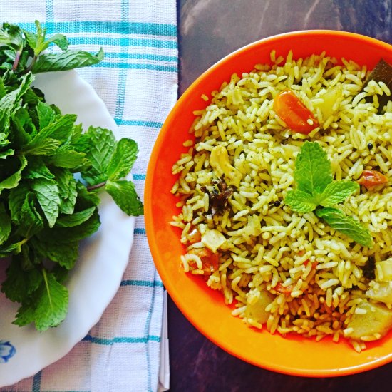 Pudina Rice (Mint Rice)