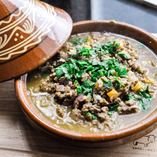 Moroccan minced lamb tajine