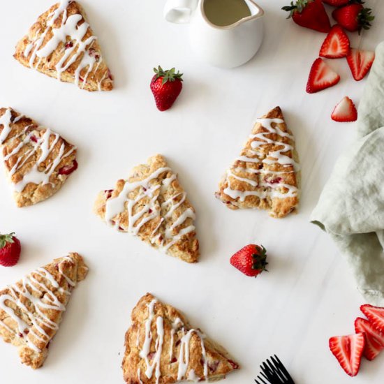 Strawberry Almond Cream Scones