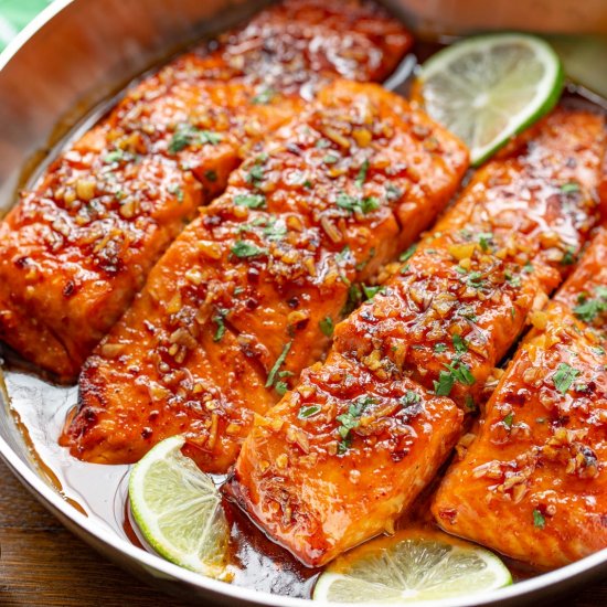 Spicy Honey Glazed Salmon