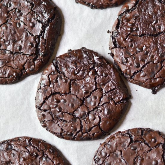 Flourless Chocolate Fudge Cookies