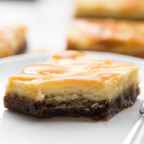 Caramel Cheesecake Cookie Bars