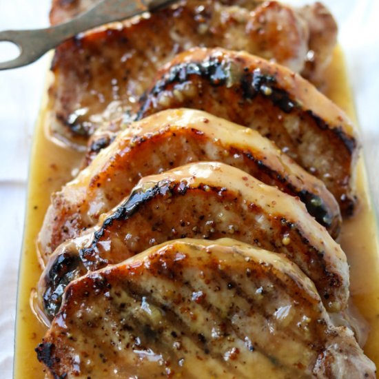 Pork Chops with Apple Dijon Glaze