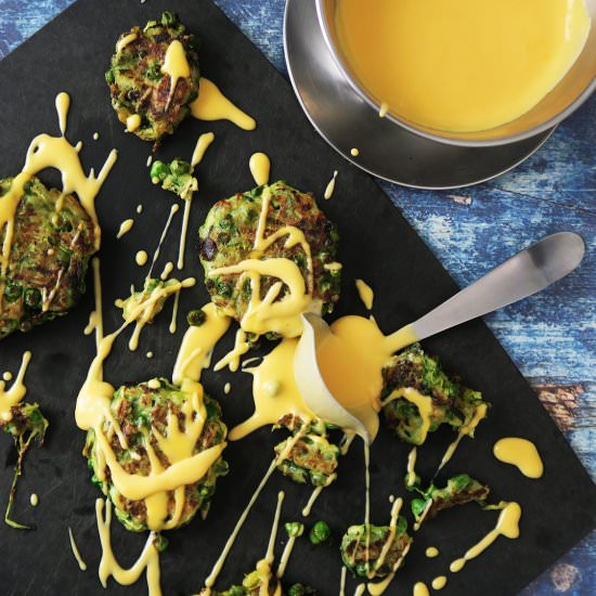 Zucchini and Green Pea Fritters