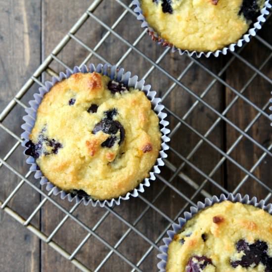 Almond Flour Blueberry Muffins