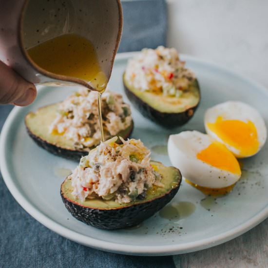 Loaded Tuna Salad in Avocado Boats