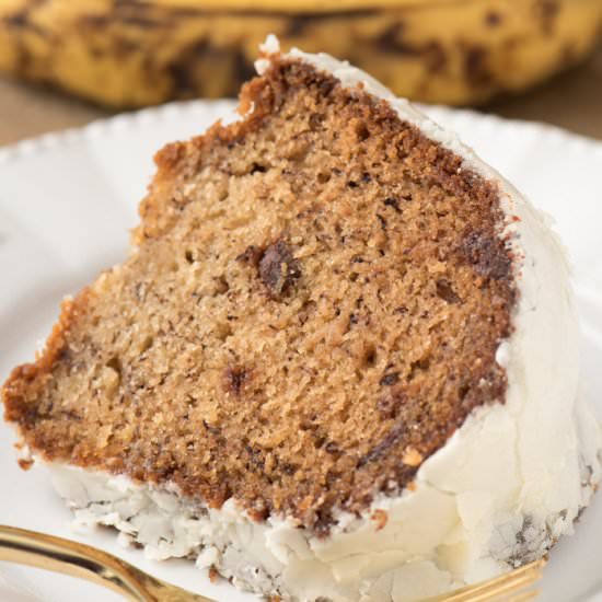 Banana Bundt Cake with Glaze