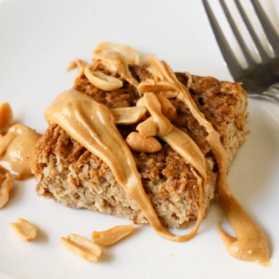 Vegan Peanut Butter Baked Oatmeal