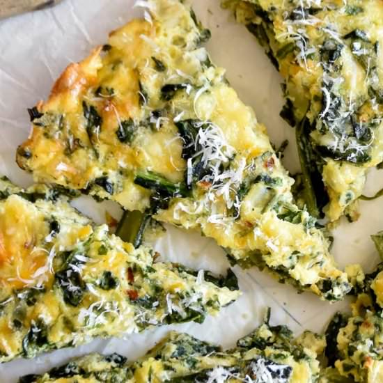 CRUSTLESS SPINACH QUICHE