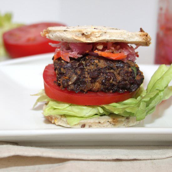 Black Rice Sweet Potato Burger