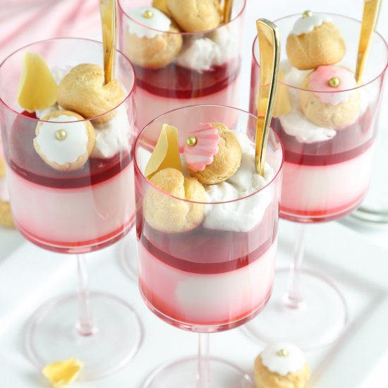 white rose tea panna cotta