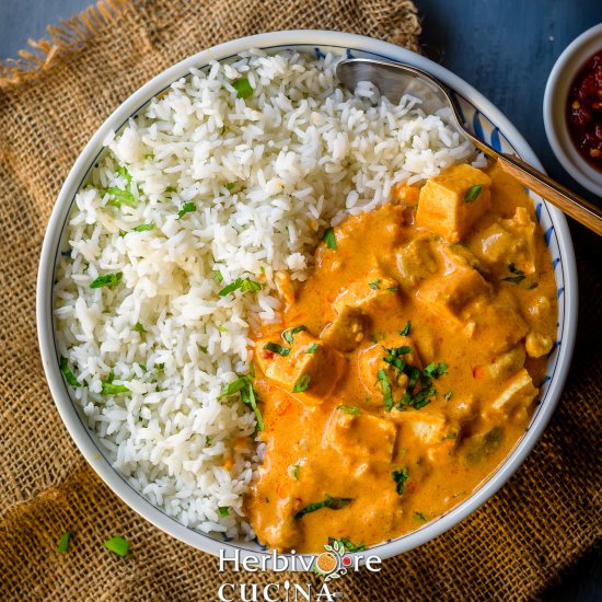 Instant Pot Peanut Tofu Curry Rice