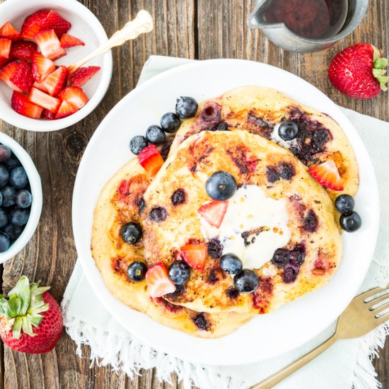 Double-Berry Corncakes