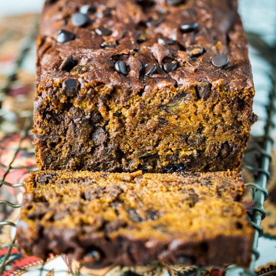 Chocolate Chip Pumpkin Date Bread