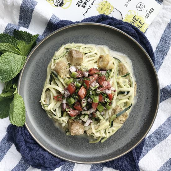 Greek Garden Zucchini Spiral Salad