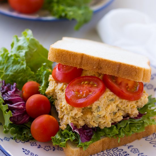 Chickpea Tuna Salad Sandwiches