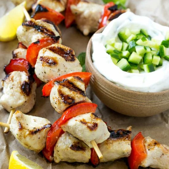 Lemon Chicken Skewers