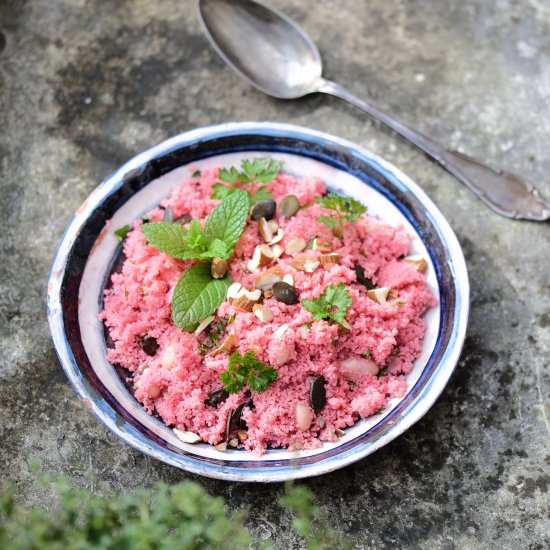 Pink Beet Couscous