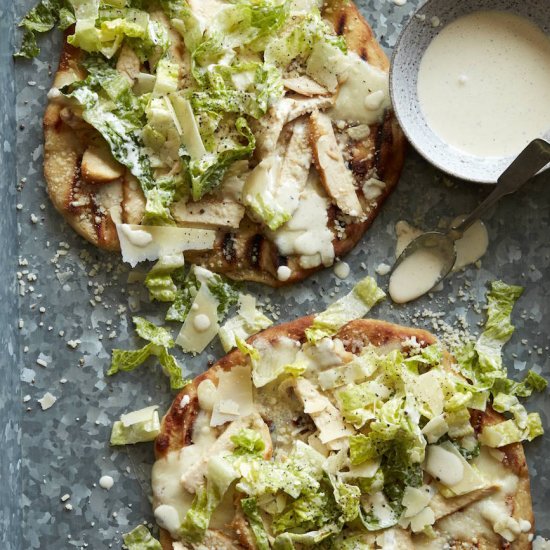 Chicken Caesar Salad Pizza