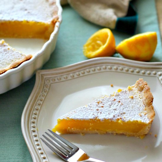 Lemon Tart with a Shortbread Crust