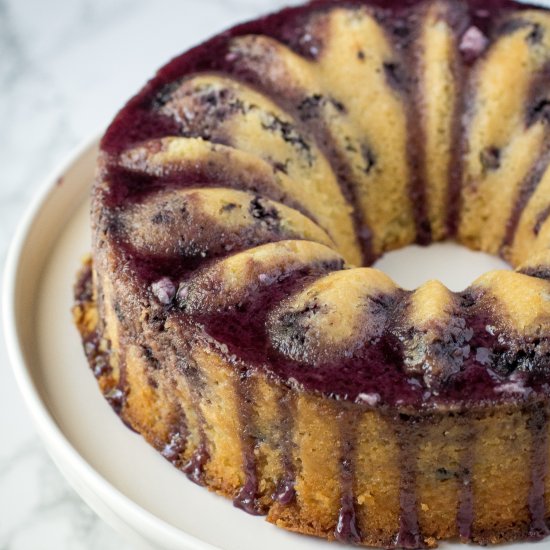 Lemon and Mulberry Pound Cake