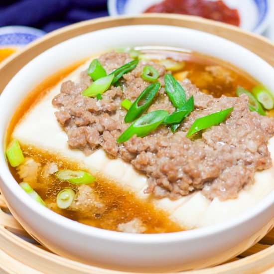 Healthy Steamed Tofu With Meat