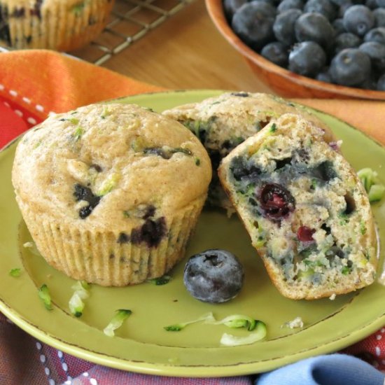 Zucchini Blueberry Muffins