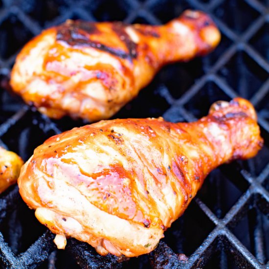 Grilled BBQ Chicken Drumsticks