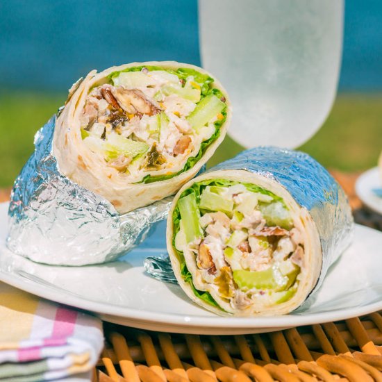 Chicken Waldorf Salad Wrap