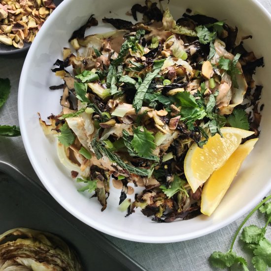 Whole30 Herb & Nuts Roasted Cabbage