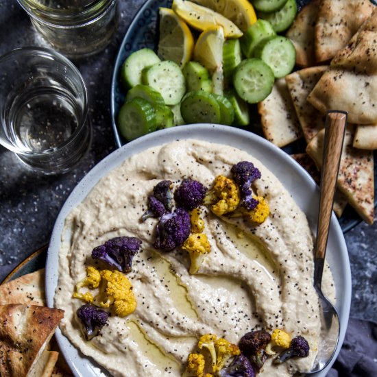 Roasted Curry Cauliflower Hummus