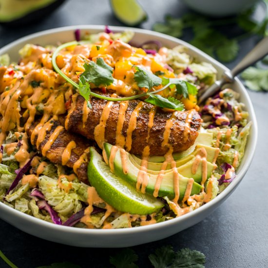 Fish Taco Slaw Bowls