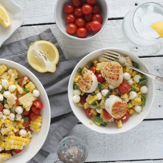 Scallops with Corn Salad