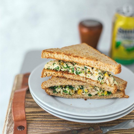 Corn and Chile Tuna Sandwich