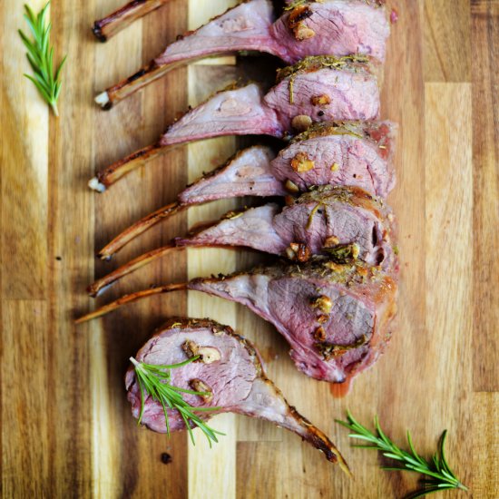 Rosemary and garlic rack of lamb