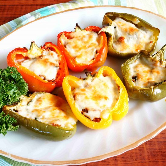 Pulled pork stuffed peppers