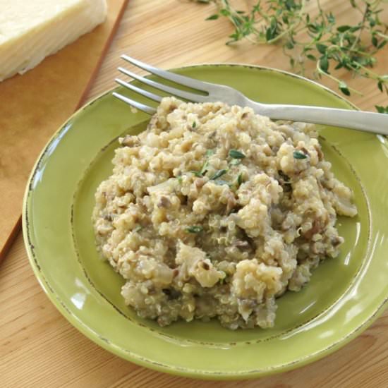 Cheesy Mushroom Quinoa