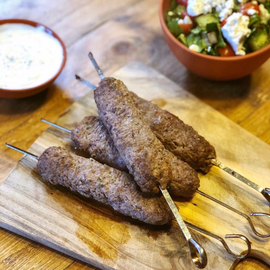 Greek Inspired Beef Souvlaki