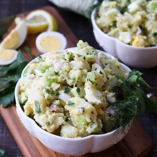 Creamy Cauli Puree Potato Salad