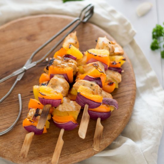 Chicken BBQ skewers